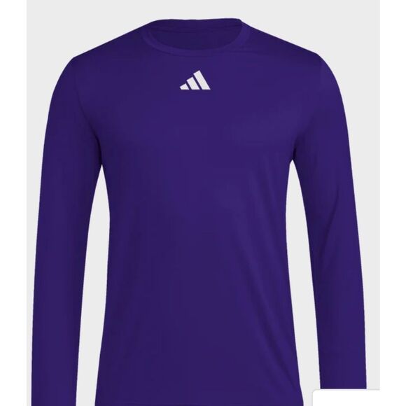 Adidas Pre Game Long Sleeve T-Shirt Purple  NEW NWT - Picture 1 of 6